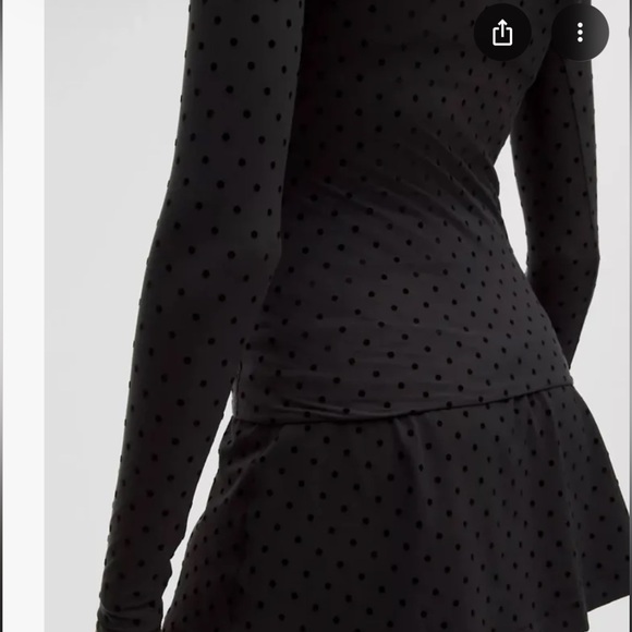 NWT Lululemon Wundermost FLOCKED Ultra-Soft Nulu Crewneck Long-Sleeve Polka Dot - Picture 3 of 5